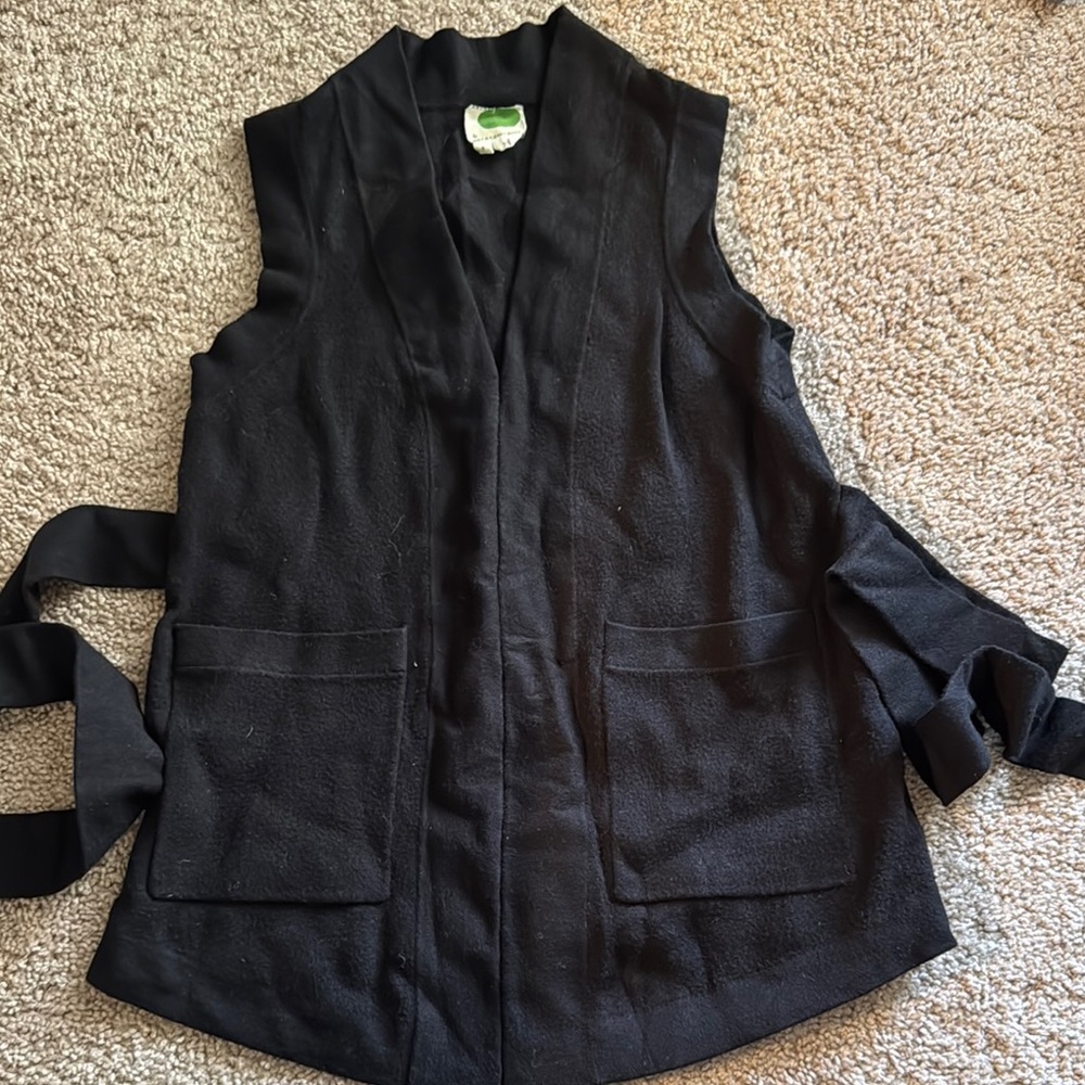 Anthropologie Black Knit Vest